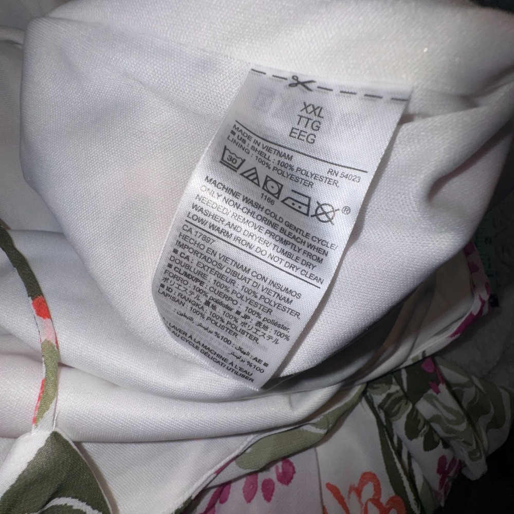 Old Navy Dress Womens 2XL Maxi White Floral Vacay Resort Wear Spaghetti‎ Strap - Picture 11 of 13